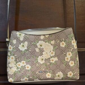Nine West Floral Crossbody Bag - Brown and Cream